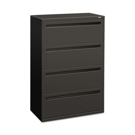 Hon HON, 700 SERIES FOUR-DRAWER LATERAL FILE, 36W X 18D X 52.5H, CHARCOAL 784LS